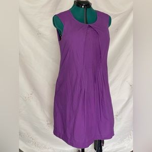 Saks Fifth Avenue, purple, cotton, sleeveless, short dress with pockets.